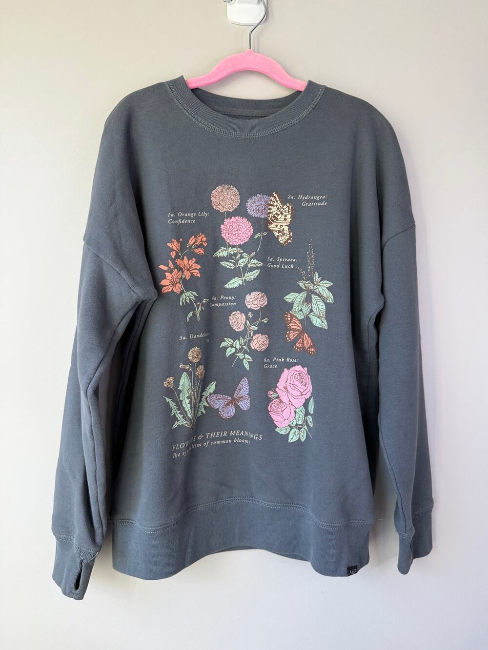 Abercrombie Kids Size 11/12 Sweatshirt Flowers and their meanings